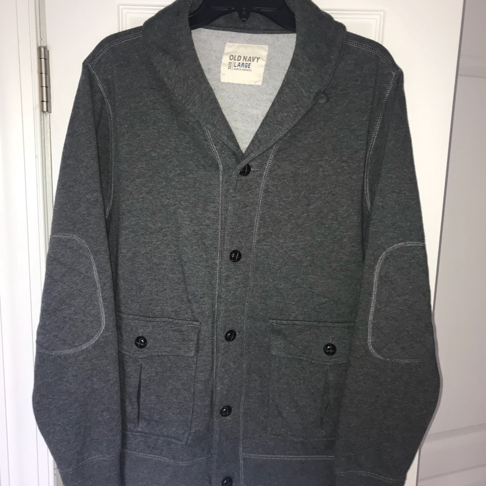 Fleece lined button up sweater Men’s Large